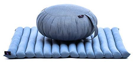 Leewadee Meditationskissen Set Sitzkissen Rund Zafu Yoga Kissen Zabuton Yogakissen Meditationskissen Meditation Zubehör Yoga Sitzkissen Yoga Meditationskissen, Kapok, Anthrazit