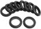 sourcing map Kabeldurchführung Draht Schutz Gummi 40 mm Inner Dia doppelseitig Tülle, Kabeldurchführung Gummi Schwarz