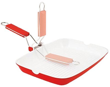 Home Grilly Carmela Rectangular, Cerámica, Blanco/Rojo, 34x24 cm