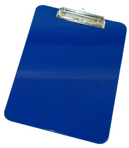 Wedo Klemmbrett A4, Kunststoff mit abgerundeten Ecken (10 Stück Blau)