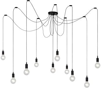 LUCIDE FIX - Pendelleuchten - 10xE27 - Schwarz