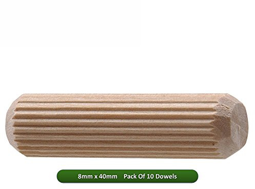 Fort Fasteners Wooden Dowel 8mm x 40mm Pack Of 10
