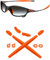 Mryok Ersatz Earsocks Nosepieces Kits für Oakley Juliet Sonnenbrille - Orange