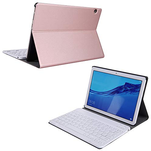 Funda para teclado Huawei MediaPad M5 Lite 10.1, Huawei MediaPad M5 Lite 10.1, funda de piel con teclado Bluetooth de plástico desmontable (QWERTY US Layout) para Huawei Mediapad M5 Lite 10.1
