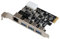 JMT PCI-E vers 3 Ports externes HUB USB 3.0 5 Gbit/s+Carte réseau Ethernet Gigabit RJ-45 10/100/1000Mbps PCI Express USB3.0 Carte de contrôleur Combo Compatible avec Les périphériques USB 2.0 USB1.1