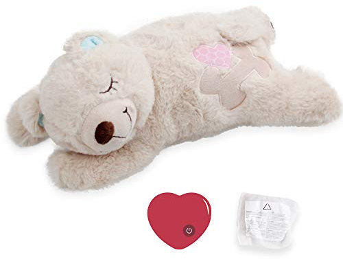 Pet Plush Bear Toy with Heartbeat & Warmer Bag - Dog & Puppy Behavior Aid - Updated
