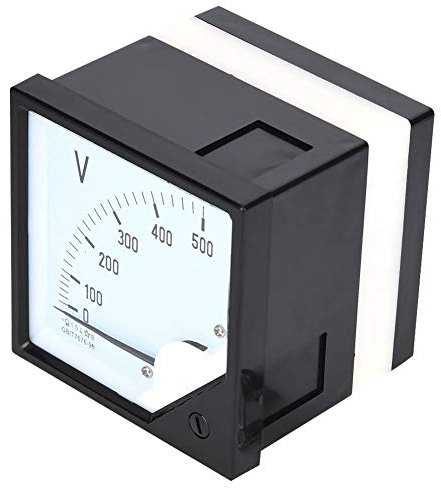 AC 0-500V Voltmètre à panneau, Appareils de mesure Voltmètres carré Voltmètre analogique Compteur à aiguille pour les dispositifs de commande électroniques