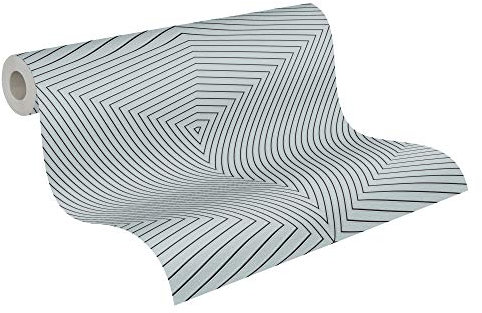 Geometric Wallpaper Daniel Hechter 6 A.S. Création Non-Woven 10.05 m x 0.53 m Blue Grey Made in Germany 375224 37522-4