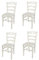 t m c s Tommychairs - 4er Set Stühle Cuore für Küche und Esszimmer, robuste Struktur aus lackiertem Buchenholz im Farbton deckend Eisweiss und Sitzfläche aus lackiertem Holz in der Farbe Weiss