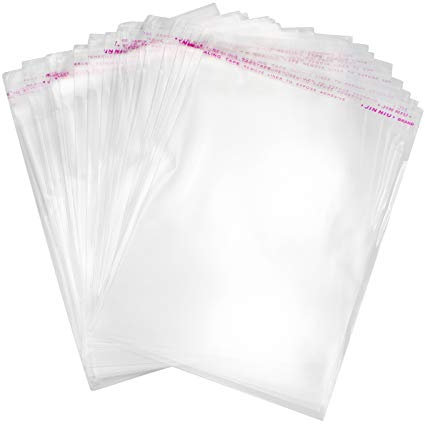 300 Stück Cellophantüten Selbstklebend Plastiktüten Transparent OPP Klein Flachbeutel für Klassifizierung kleiner Gegenstände(13x15cm)