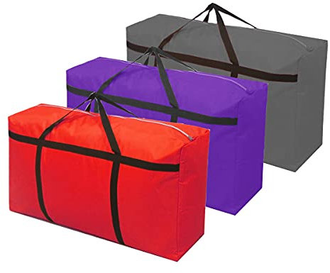 Rowland Harbor 3 extra große Reisetaschen mit starkem Griff für Reisen, Camping, Festival-Dekorationen