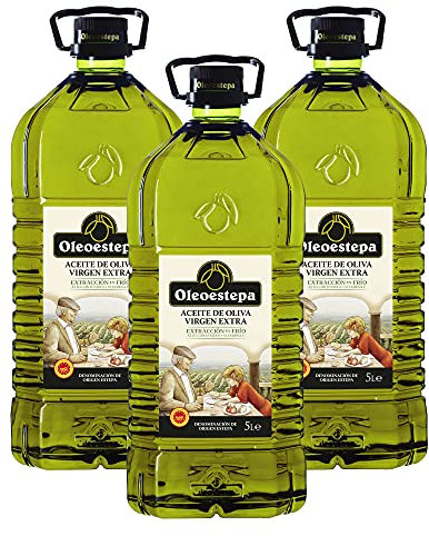 OLEOESTEPA - Aceite de Oliva Virgen Extra - Garrafas - Pack 3 x 5L