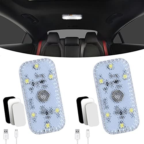 URAQT Car Interior Ceiling Light, 2 Pack Touch Car Ceiling Lights, Portable Car Trunk Lights, Used for The Interior and Exterior of Cars, Rvs, and Trucks