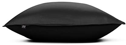 Satinado Mako Satin Kissenbezug 40x80 cm Doppelpack (Night Black)