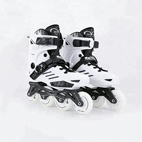Inlineskates, Hochleistungs-Outdoor-Fitness-Inlineskates für Damen, Herren, Erwachsene (Herren 10.5/Damen 11.5, Weiß)