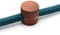 AMARCORDS - 3 Aluminium Deckenpins mit sichtbarer Kabelanpassung. Deckenbefestigung für Lampen und Aufhängungen. Farbe BRONZE