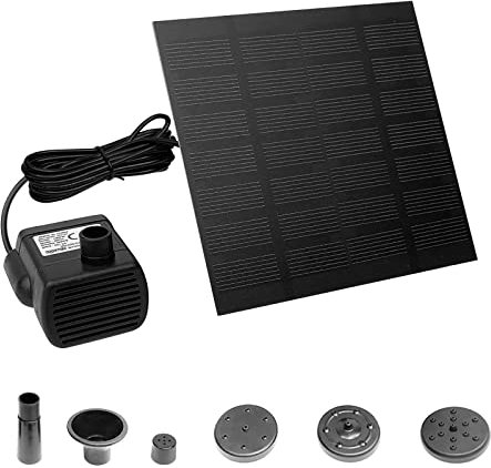 NAIZY Pompe de bassin solaire 1,2 W - Plusieurs options de mode - Pompe solaire d'extérieur - Fontaine de jardin pour jardin, petit étang, type A