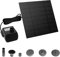 NAIZY Solar Teichpumpe 1,2W Springbrunnen Mehrere Modusoptionen Brunnenpumpe Outdoor Solarpumpe Wasserspiel Gartenbrunnen für Garten Kleiner Teich, Typ A