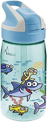 LAKEN Botella de Agua Summit Sea Friends Aguamarina (0,45 L), Adultos Unisex, Azul (Azul), Talla Única