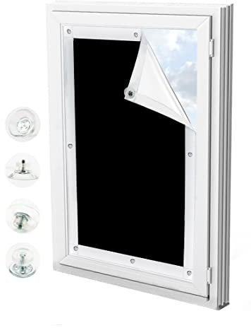 XtraCare Estor Térmico Opaco sin Taladrar, Tela Opaca con Ventosa, Cortina de Oscurecimiento para Ventanas de Techo, Protección Solar, 76 x 115 cm, Negro