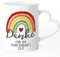 SpecialMe® Tasse mit Herzhenkel Danke für die kunterbunte Zeit Regenbogen kleines Geschenk Abschied Erzieherin Kunterbunte Zeit weiß - Herz standard