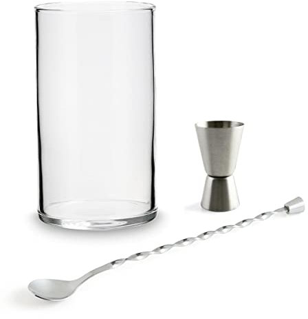 Luminarc Fiesta Set 6 Vasos Vidrio, Cuchara Y Vaso Medid 62cl (6) - 27cm - 2/4cl Bicolor