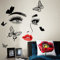 OOTSR Vinilos decorativos de mujeres inspiradoras,mariposa confianza femenina adhesivo de pared, adhesivos de arte extraíbles para dormitorio sala de estar