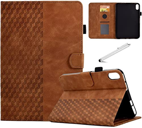 Fancity Hülle für iPad (A16) 11. Generation 11 Zoll 2025, iPad 10. Generation 10,9 Zoll 2022, Synthetisches Leder Intelligent Schlaf/Wach Schutzhülle mit Kartensteckplatz Hülle, Brown