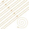 NBEADS 20 Fili 45cm Catene per Collana in 304 Acciaio Inossidabile, Catena Portacavi A Maglia Sottile da 1.5mm con Fermagli per Aragosta Catene A Croce Catena per Braccialetto Collane, Oro