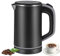 Rikmody Electric Kettle, 800ML Travel Kettle Lightweight Small 5 Minutes Fast Boiling, Cordless Portable Mini Camping Stainless Steel Auto Shut-Off for Business Trip, Travel, Black