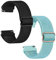 Polyjoy 2 Stück Kinder Nylon Armbänder kompatibel mit Anio 5/Anio 6 Armband, Weiches, dehnbares Mädchen Jungen Ersatzbänder für Anio 5/Anio 6-Schwarz+Wasserblau