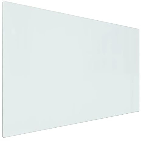 vidaXL Kaminofen Glasplatte Kaminplatte Kaminglas Ofenglas Bodenplatte Funkenschutzplatte Glasbodenplatte Kaminbodenplatte Rechteckig 80x50cm