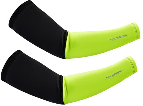 ROCKBROS Manicotti Braccia e Gambali Invernali Sportivi, Scaldabraccia Antivento Termico, Saldamuscoli Gamba Elastico per Ciclismo, Corsa, Escursionismo, Pallavollo, Uomo Donna