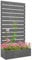Outsunny Garden Planter with Trellis for Climbing Plants, Vines, Flowers, Freestanding Raised Bed for Garden, Outdoor, Patio, Planter Box with Drainage Gap, Dark Grey