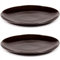 Assiettes à dîner marron foncé | La Mère vaisselle de Marie Michielssen | Set de vaisselle pour 2 | Assiettes en grès résistant aux micro-ondes | Set de vaisselle | Ensemble de vaisselle de table