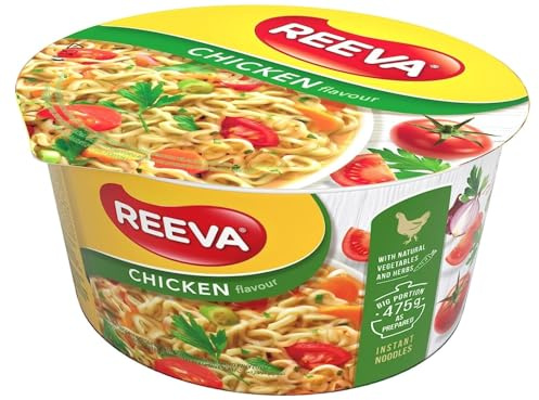 Reeva Instant Chicken Noodles Pot 75g - Pack of 5