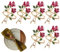 Rosen-Serviettenhalter - 6-teiliges Serviettenring-Set aus Legierung | Romantische Heimdekoration, floraler Serviettenhalter für Hochzeit, Tisch,