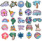 25PCS Blue Summer Shoe Charms with Animal, Plant, Car Designs Shoe Decoration for Clog Sandal, Birthday Gift, or Wristband, or Party Favors for Kids, Boys, Teens, Men