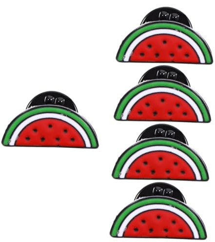 Garneck 5St kreative Brosche Cartoon-Brosche Wassermelonen-Brosche sommer pin Taschen Brosche süße Emaille-Pins schönes damen brosche Retro-Schal-Clips Schalklammern