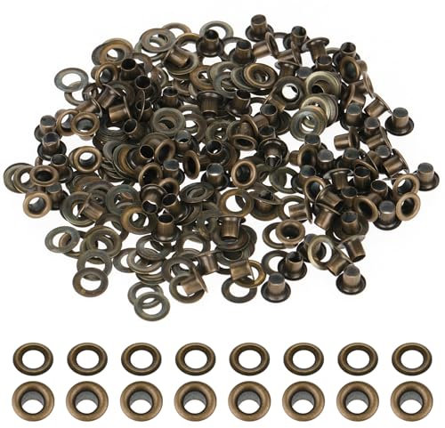100 Satz Tüllen Kit Metall Ösen, 3 mm/1/8 Zoll Kleine Ösen, Grommet Werkzeug Kit für Perlenkerne, DIY Projekt, Schuhe, Leder, Stoff Planen