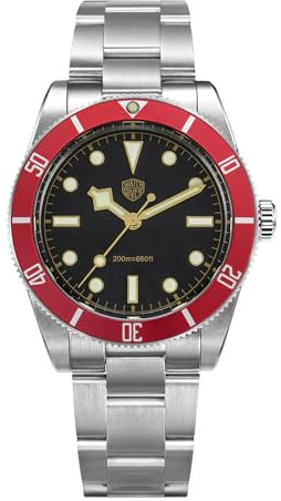 watchdives Quarzuhren WD7922 BB54, Herrenuhr 37 mm Saphirglas Luxus Armbanduhr 20 Bar Taucheruhren für Männer