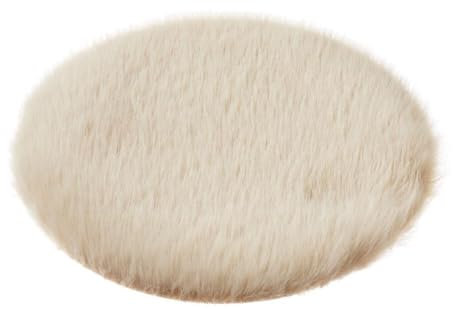NEU Miniatur Teppich rund, beige, für Wichtel/Geldgeschenke, ca. 12 cm