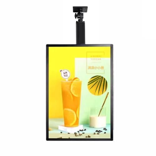 MQDLJSE TV-Leuchtkasten-Werbetafel, schmaler LED-Leuchtkasten mit Schnapprahmen, wandmontierte 3D-Menütafel, Restauranttafel aus Aluminium für Restaurantgeschäfte (B-vertikal, 74,4 x 43,3