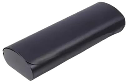 Boolavard Schlankes Brillenetui aus Aluminium | Leichtes Brillenetui | Brillenschutzetui | Außenschale aus Aluminium | Schnappverschluss für Damen und Herren (Schwarz)