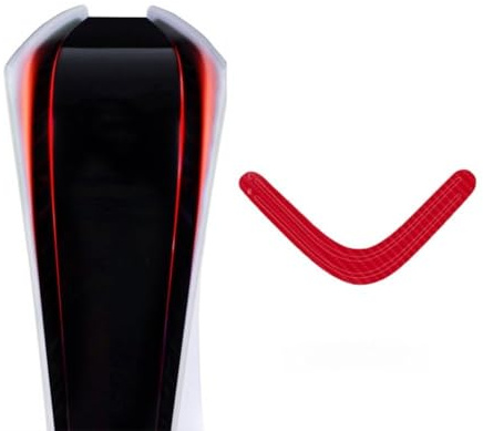 Kompatibel mit PlayStation 5 Konsole, selbstklebend, leuchtend, Farbverlauf, LED-Lichtleiste, Aufkleber für PS5-Spielkonsolen-Zubehör (rot)