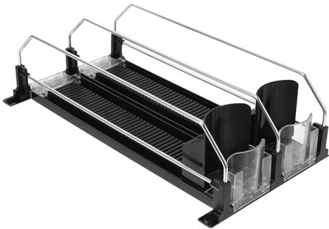 Holibanna Drinks Dispenser Sliding Tray Pusher Fridge Soda Organizer Refrigerator Drinks Can Organizer for Fridge