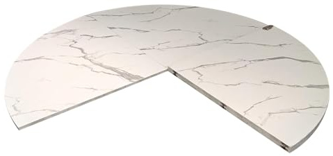 DYUNCZ Klappbare Runde Tischplatte, Tischplatte Rund mit Metallbeschlägen, Ohne Tischbeine, für Esszimmer, Zuhause, Garten, Hochzeit(Gray,160cm/63)