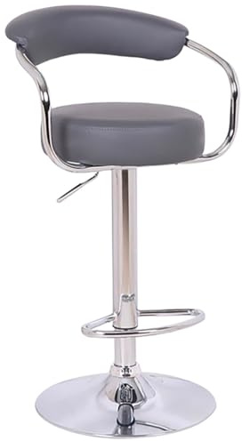Lamboro Zenith Kitchen Bar Stool, Single, Height Adjustable Gas Lift, Comfortable Padded Seat, Breakfast & Home Bar Stool, Charcoal Grey