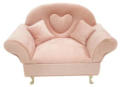 Puppenhäuser im Maßstab 1:6, Sofa-Modell, Schmuckhalter für Puppen und Miniaturen, Sammlerstück, Puppenmöbel