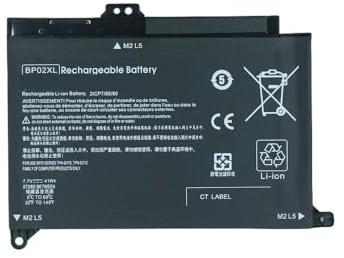 QWCOZSY Batterie d'ordinateur Portable BP02XL pour HP Pavilion 15-AU038TX 15-AU097TX 15-AU093TX TPN-Q172 TPN-Q175 HSTNN-LB7H BP02041XL Faciles à remplacer